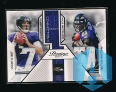 JOE FLACCO ANQUAN BOLDIN 2011 PRESTIGE CONNECTION JERSEY 227/250 BALTIMORE RAVENS